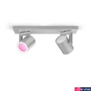 Kép 1/3 - Philips Hue Argenta alumínium mennyezeti spotlámpa, 2 spotfejjel, White and Color Ambiance, 2x6W, 700lm, RGBW 2000-6500K, 2xGU10 LED fényforrás, 5062248P7