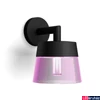 Kép 1/3 - Philips Hue Attract kültéri fekete fali lámpa, White and Color Ambiance, 8W, 600lm, RGBW 2000-6500K, IP44, 1746130P7