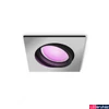 Kép 1/2 - Philips Hue Centura alumínium süllyesztett spotlámpa, négyzet, White and Color Ambiance, 1x6W, 350lm, RGBW 2000-6500K, 1xGU10 LED fényforrás, 8719514338807