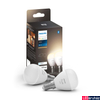 Kép 1/6 - Philips Hue E14 White 2700K LED dupla csomag, kisgömb, 2x5,5W, 2x470 lm, Bluetooth+Zigbee, 8719514356771
