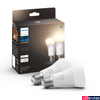 Kép 1/3 - Philips Hue E27 White LED dupla csomag, 2700K melegfehér, 9W, 806 lm, Bluetooth+Zigbee, 8719514319028