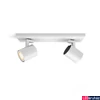 Kép 1/4 - Philips Hue Runner fehér fali/mennyezeti spotlámpa, 2 spotfejjel, White Ambiance, 2x5W, 700lm, 2200-6500K változtatható fehér, 2xGU10 LED fényforrás + DimSwitch, 8719514338142