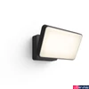 Kép 1/3 - Philips Hue Welcome kültéri fekete LED reflektor, White, 15W, 2600lm, 2700K melegfehér, IP44, 8719514382763