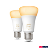 Kép 1/3 - Philips Hue White Ambiance E27 LED fényforrás dupla csomag, 2xE27, 8W, 1100lm, 2200-6500K változtatható fehér, 8719514291256