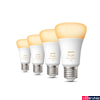 Kép 1/3 - Philips Hue White Ambiance E27 LED fényforrás négyes csomag, 4xE27, 6W, 800lm, 2200-6500K változtatható fehér, 8719514328280