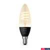 Kép 1/3 - Philips Hue White Ambiance Filament E14 LED gyertya fényforrás, 4,6W, 350lm, 2200K-4500K változtatható fehér, 8719514411807