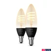 Kép 1/3 - Philips Hue White Ambiance Filament E14 LED gyertya fényforrás dupla csomag, 2xE14, 4,6W, 350lm, 2200K-4500K változtatható fehér, 8719514411869