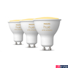 Kép 1/4 - Philips Hue White Ambiance GU10 LED spot hármas csomag, 3xGU10, 5W, 350lm, 2200-6500K változtatható fehér, 8719514342804