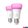 Kép 1/3 - Philips Hue White and Color Ambiance duplacsomag, 2db. 9W, 1100lm, RGBW, 2000-6500K E27 LED fényforrás, Bluetooth+Zigbee, 8719514291317