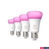Kép 1/3 - Philips Hue White and Color Ambiance E27 LED fényforrás négyes csomag, 4xE27, 6,5W, 830lm, RGBW 2000-6500K, 8719514328402