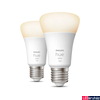 Kép 1/3 - Philips Hue White E27 LED fényforrás dupla csomag, 2xE27, 9,5W, 1055lm, 2700K melegfehér, 8719514289192