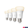 Kép 1/3 - Philips Hue White E27 LED fényforrás négyes csomag, 4xE27, 9W, 806lm, 2700K melegfehér, 8719514319141