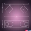 Kép 2/3 - Philips Hue Argenta alumínium mennyezeti spotlámpa, 2 spotfejjel, White and Color Ambiance, 2x6W, 700lm, RGBW 2000-6500K, 2xGU10 LED fényforrás, 5062248P7