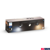 Kép 2/6 - Philips Hue Buckram LED mennyezeti tripla spotlámpa, fekete, White Ambiance, 2200K-6500K 3xGU10+DimSwitch, Bluetooth+Zigbee, 8719514339125