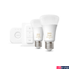 Kép 2/4 - Philips Hue White Ambiance E27 LED fényforrás kezdőszett, 2xE27, 8W, 1100lm, 2200-6500K változtatható fehér + Bridge + DimSwitch, 8719514291812