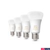 Kép 2/3 - Philips Hue White Ambiance E27 LED fényforrás négyes csomag, 4xE27, 6W, 800lm, 2200-6500K változtatható fehér, 8719514328280