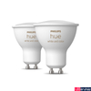 Kép 2/4 - Philips Hue White and Color Ambiance GU10 LED spot dupla csomag, 2xGU10, 5W, 350lm, RGBW 2000-6500K,, 8719514340084