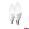 Kép 2/4 - Philips Hue White E14 LED gyertya dupla csomag, 2xE14, 4W, 470lm, 2200-6500K változtatható fehér, 8719514356733