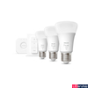 Kép 2/4 - Philips Hue White E27 LED kezdőcsomag, 3xE27, 9,5W, 1055lm, 2700K melegfehér + Bridge + DimSwitch, 8719514289130