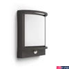 Kép 2/4 - Philips Samondra kültéri falra szerelhető LED lámpa, antracit, 1 x 12W, 1200 lm, 2700K melegfehér, mozgásérzékelővel