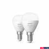Kép 3/6 - Philips Hue E14 White 2700K LED dupla csomag, kisgömb, 2x5,5W, 2x470 lm, Bluetooth+Zigbee, 8719514356771