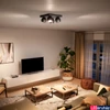 Kép 4/4 - Philips Hue Buckram fekete spotlámpa, 4 spotfejjel, White Ambiance, 4x5,5W, 1400lm, 2200-6500K változtatható fehér, 4xGU10 LED fényforrás + DimSwitch, 8719514339163