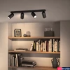 Kép 3/3 - Philips Pongee fekete mennyezeti szpotlámpa, GU10 foglalattal, max. 4x10W, 5058430PN