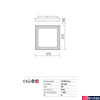 Kép 2/2 - Mennyezeti lámpa, antracitszürke, fehér, 3000K melegfehér, beépített LED, 1950 lm, Redo Bezel 9187