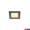 Kép 1/2 - Süllyesztett lámpa, 9x9cm, fekete, 3000K melegfehér, 445 lm, CRI 80, 90°, SLV Frame Basic 112720