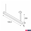Kép 10/10 - 1 ágú függeszték, 1m, fekete, 4000K természetes fehér, 3300 lm, CRI 80, UGR 28, SLV Glenos 1001403