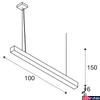 Kép 11/11 - Függeszték, 1m széles, fekete, 4000K természetes fehér, 2300 lm, CRI 90, 30°, UGR 10, SLV Q-Line 1000933