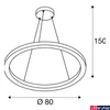 Kép 12/12 - 1 ágú függeszték, 80cm átmérő, fekete, 3000K/4000K CCT kapcsolóval, 2000 lm, CRI 80, SLV One 80 1002911