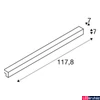 Kép 3/4 - Fali lámpa, 117,8cm széles, ezüst, 3000K melegfehér, 1650 lm, CRI 80, 120°, SLV L-Line 1001304