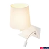 Kép 3/9 - Fali lámpa, olvasókar, polc, 2xUSB csatlakozó, bal, fehér, 3000K melegfehér, 120 lm, 110°, SLV Somnila Flex 1003459