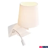 Kép 3/10 - Fali lámpa, olvasókar, polc, 2xUSB csatlakozó, jobb, fehér, 3000K melegfehér, 120 lm, 110°, SLV Somnila Flex 1003460