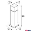 Kép 3/3 - Kültéri Állólámpa, 60cm magas, rozsdamentes acél (inox), E27, SLV Square Pole 60 1000345