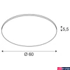 Kép 3/3 - Mennyezeti lámpa, 60cm átmérő, szürke, 3000K melegfehér, 3150 lm, CRI 80, 110°, UGR 22, SLV Panel 1003042