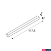 Kép 4/4 - Fali lámpa, 117,8cm széles, ezüst, 3000K melegfehér, 1650 lm, CRI 80, 120°, SLV L-Line 1001304