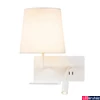 Kép 4/9 - Fali lámpa, olvasókar, polc, 2xUSB csatlakozó, bal, fehér, 3000K melegfehér, 120 lm, 110°, SLV Somnila Flex 1003459