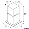 Kép 4/4 - Kültéri Állólámpa, 30cm magas, rozsdamentes acél (inox), E27, SLV Square Pole 30 1000344