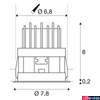 Kép 5/6 - Süllyesztett lámpa, arany színű belső festés, fekete, 2900K melegfehér, 470 lm, CRI 90, 25°, SLV Horn Magna 1002594