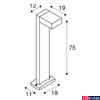 Kép 6/6 - Kültéri Állólámpa, 75cm magas, szürke, GX53, SLV Quadrasyl 232294