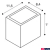 Kép 6/6 - Kültéri Fali lámpa, antracit, 3000K melegfehér, 1120 lm, CRI 80, 105°, SLV Sitra Cube 1002032