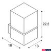 Kép 6/6 - Kültéri Fali lámpa, rozsdamentes acél (inox), E27, SLV Square Wall 1000336