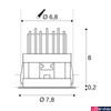 Kép 6/6 - Süllyesztett lámpa, arany színű belső festés, fekete, 2900K melegfehér, 470 lm, CRI 90, 25°, SLV Horn Magna 1002594