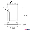 Kép 6/7 - Süllyesztett lámpa, billenthető, fekete, GU10, SLV Horn-T 113140