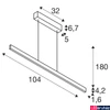 Kép 7/7 - 1 ágú függeszték, 104cm széles, 2700K/3000K CCT kapcsolóval, 1250 lm, CRI 90, SLV One Linear 1006186