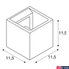 Kép 7/7 - Fali lámpa, szürke, G9, SLV Solid Cube 1000910