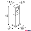 Kép 7/7 - Kültéri Állólámpa, 45cm magas, dupla, antracit, 3000K/4000K CCT kapcsolóval, 1100 lm, CRI 80, 95°, SLV Eskina Frame 1004749