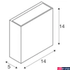 Kép 7/7 - Kültéri Fali lámpa, 3000K melegfehér, 640 lm, CRI 80, 30°, SLV Big Quad 1005126